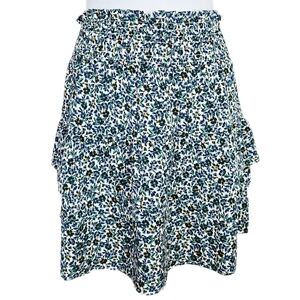 Copper Key Floral Ruffle Skirt Girls 12-14 Tiered Spring Cottagecore Elastic